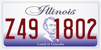 IL license plate Z491802