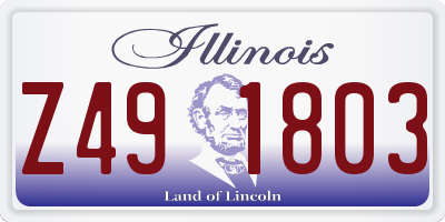 IL license plate Z491803