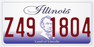 IL license plate Z491804