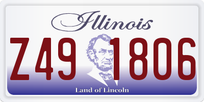 IL license plate Z491806