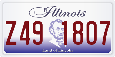 IL license plate Z491807