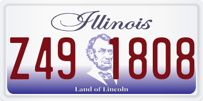 IL license plate Z491808
