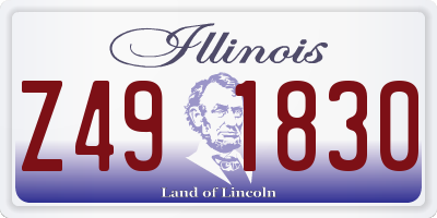 IL license plate Z491830