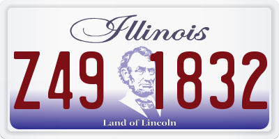 IL license plate Z491832