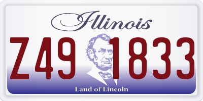 IL license plate Z491833