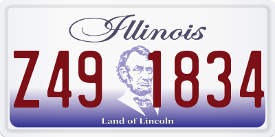 IL license plate Z491834
