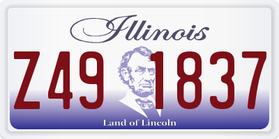 IL license plate Z491837