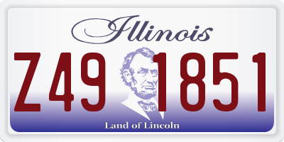 IL license plate Z491851