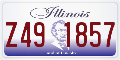IL license plate Z491857