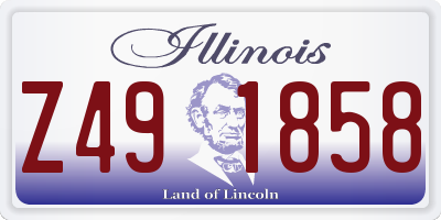 IL license plate Z491858