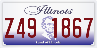 IL license plate Z491867