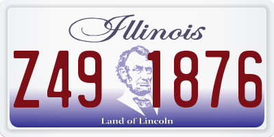 IL license plate Z491876