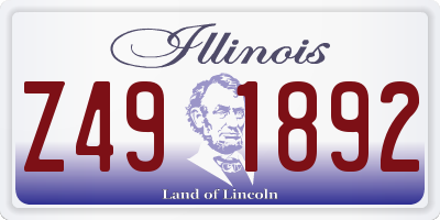 IL license plate Z491892