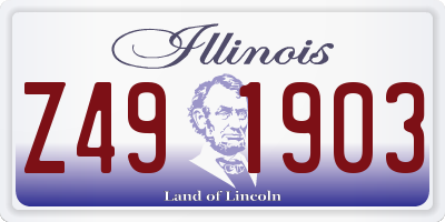 IL license plate Z491903