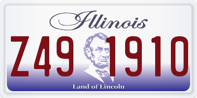 IL license plate Z491910