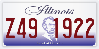 IL license plate Z491922
