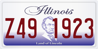 IL license plate Z491923
