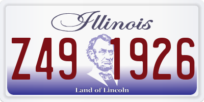 IL license plate Z491926