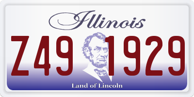 IL license plate Z491929