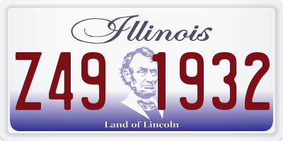 IL license plate Z491932