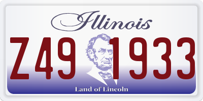 IL license plate Z491933