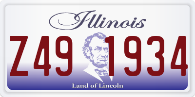 IL license plate Z491934