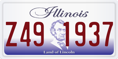 IL license plate Z491937