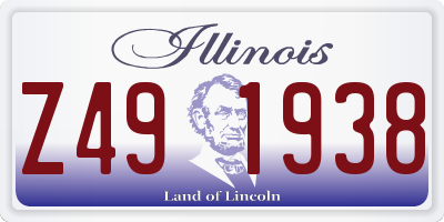 IL license plate Z491938
