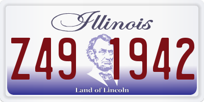 IL license plate Z491942
