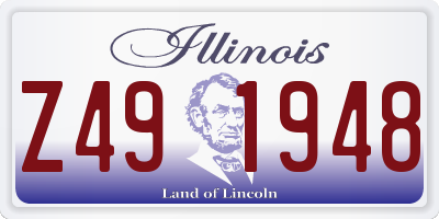 IL license plate Z491948