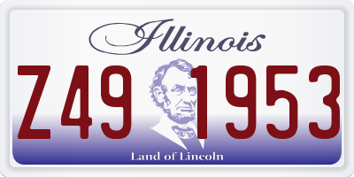 IL license plate Z491953