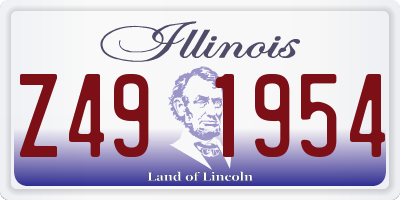 IL license plate Z491954