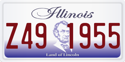 IL license plate Z491955