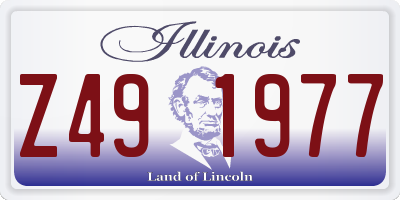 IL license plate Z491977