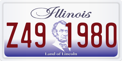 IL license plate Z491980