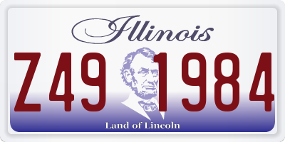 IL license plate Z491984