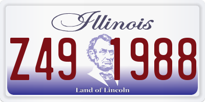 IL license plate Z491988
