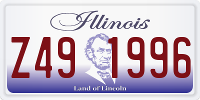 IL license plate Z491996
