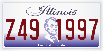 IL license plate Z491997