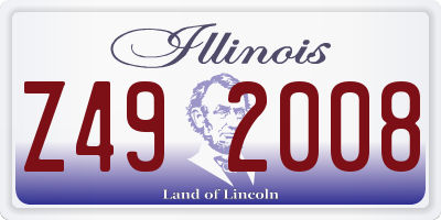 IL license plate Z492008