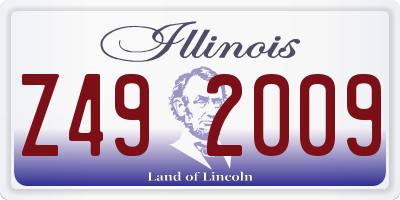 IL license plate Z492009
