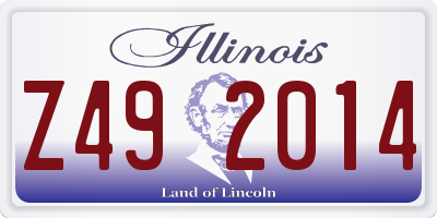 IL license plate Z492014