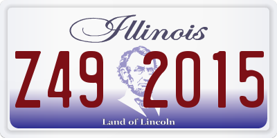IL license plate Z492015