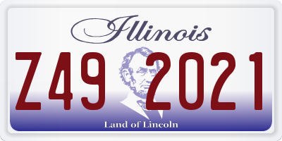 IL license plate Z492021