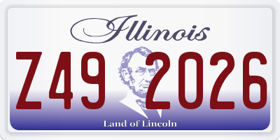 IL license plate Z492026