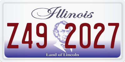 IL license plate Z492027