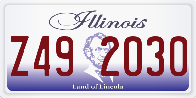 IL license plate Z492030