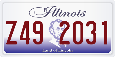 IL license plate Z492031