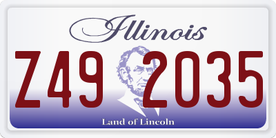 IL license plate Z492035
