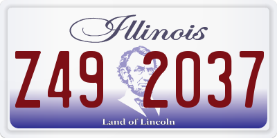 IL license plate Z492037
